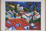 Inimá de Paula (1918-1999), Casario - Serigrafia assinada e numerada 76/180.