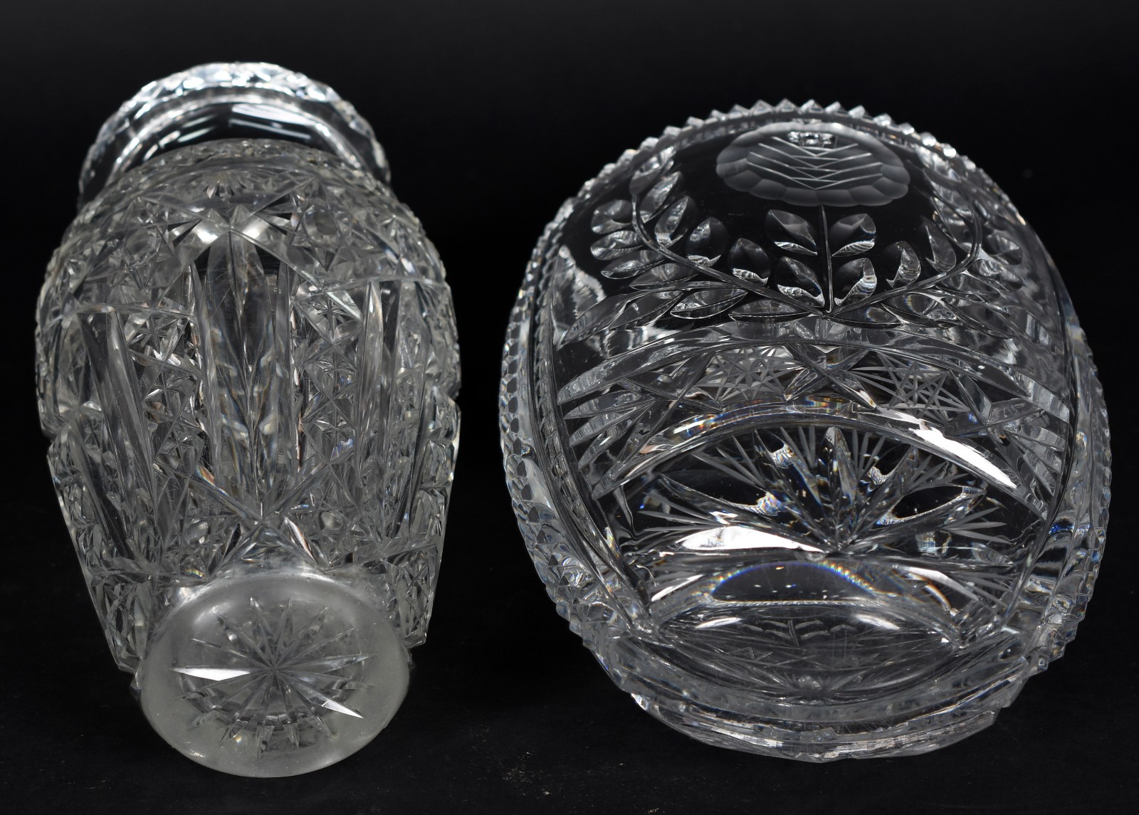Dois vasos de cristal tcheco lapidado. - foto 4 de 4