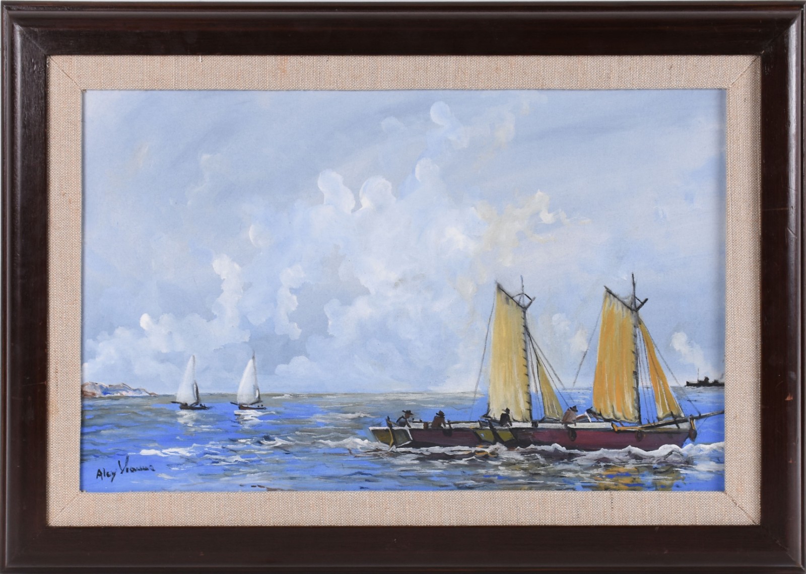 Alcy Vianna (1937), Marinha com barcos - foto 1 de 3
