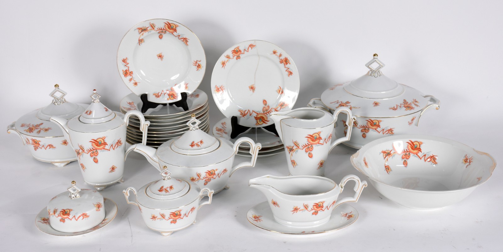 Serviço de jantar de porcelana alemã da Bavaria, Art Deco, composto... - foto 1 de 6