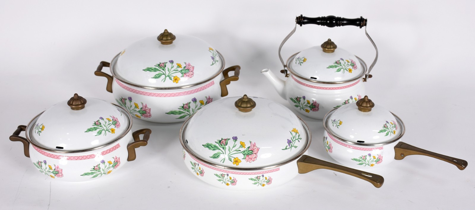 Conjunto de 5 panelas de ágata floral. - foto 1 de 4
