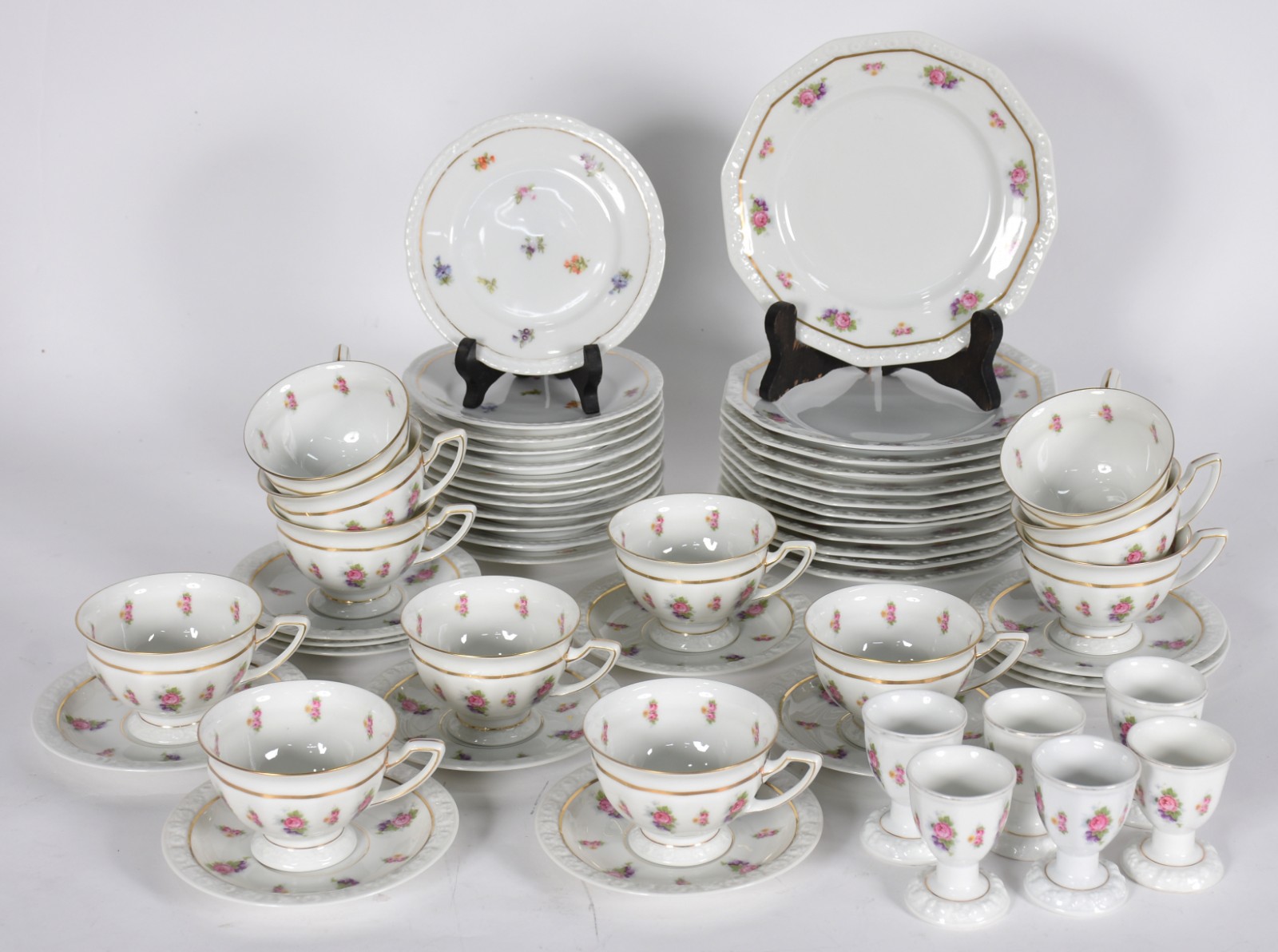 Serviço de chá de porcelana alemã Rosenthal decorado com pequenas... - foto 1 de 5