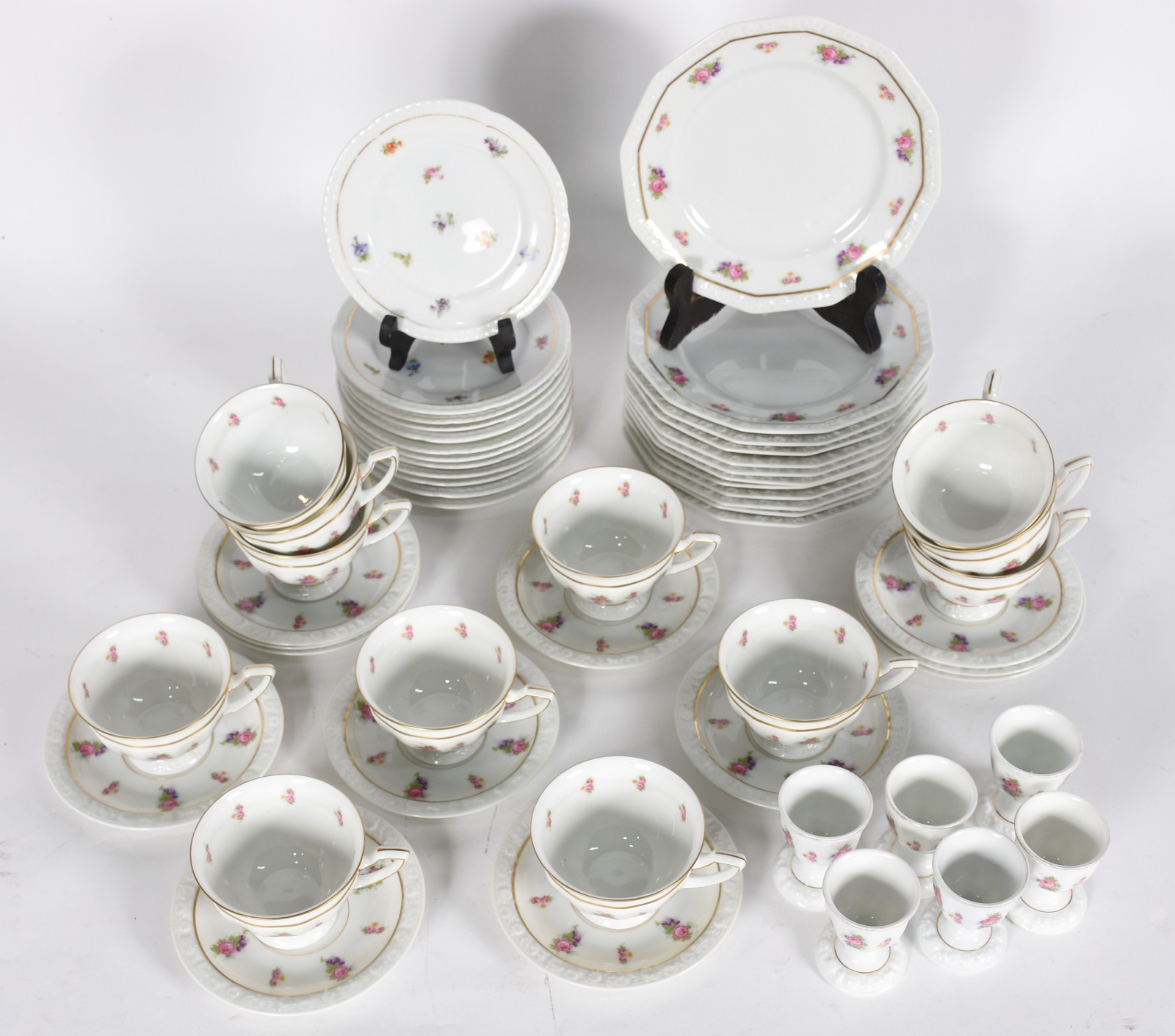 Serviço de chá de porcelana alemã Rosenthal decorado com pequenas... - foto 2 de 5