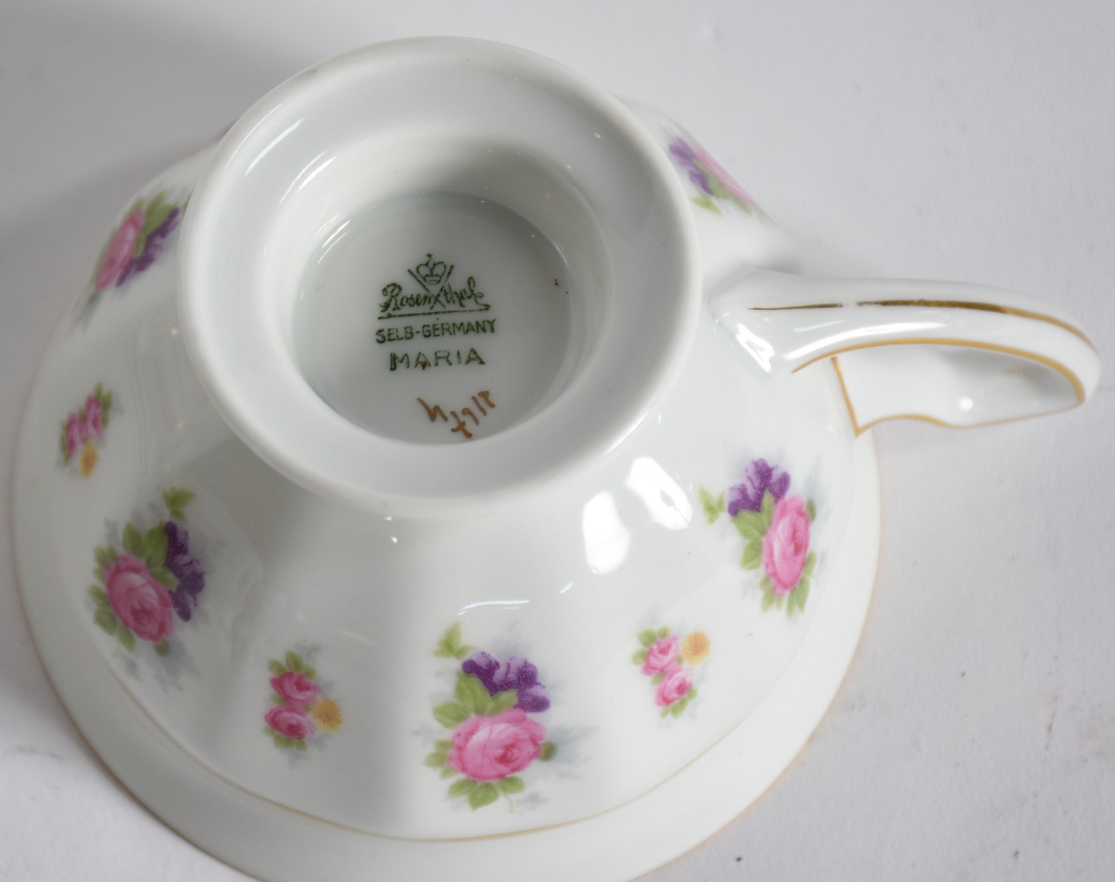 Serviço de chá de porcelana alemã Rosenthal decorado com pequenas... - foto 3 de 5