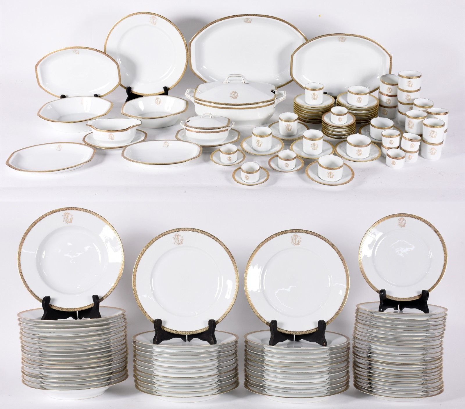 Elegante serviço de jantar de porcelana PT Bavaria na cor branca com... - foto 1 de 11