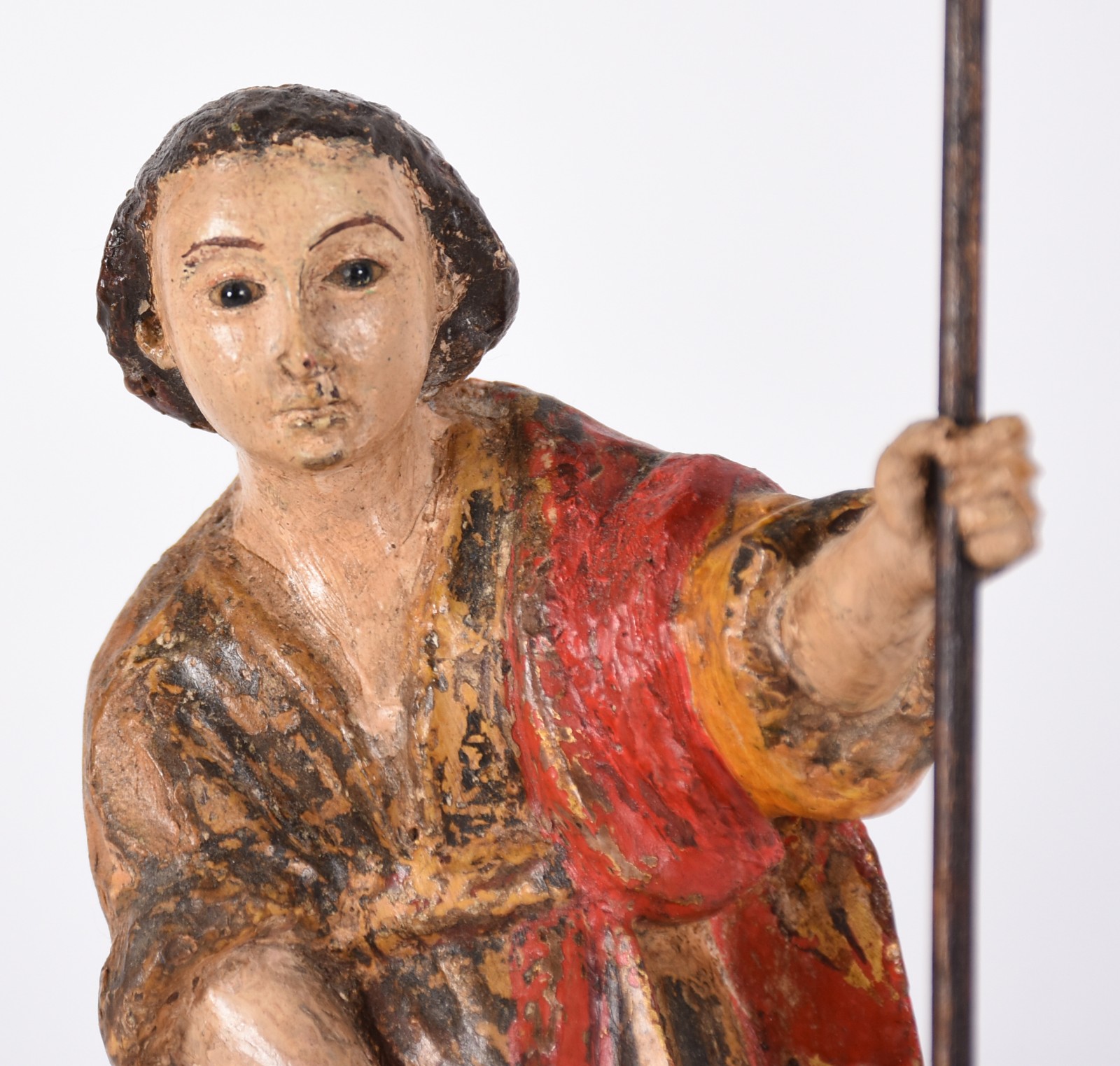 São João Batista - Antiga imagem de madeira policromada, século XVIII. - foto 3 de 6