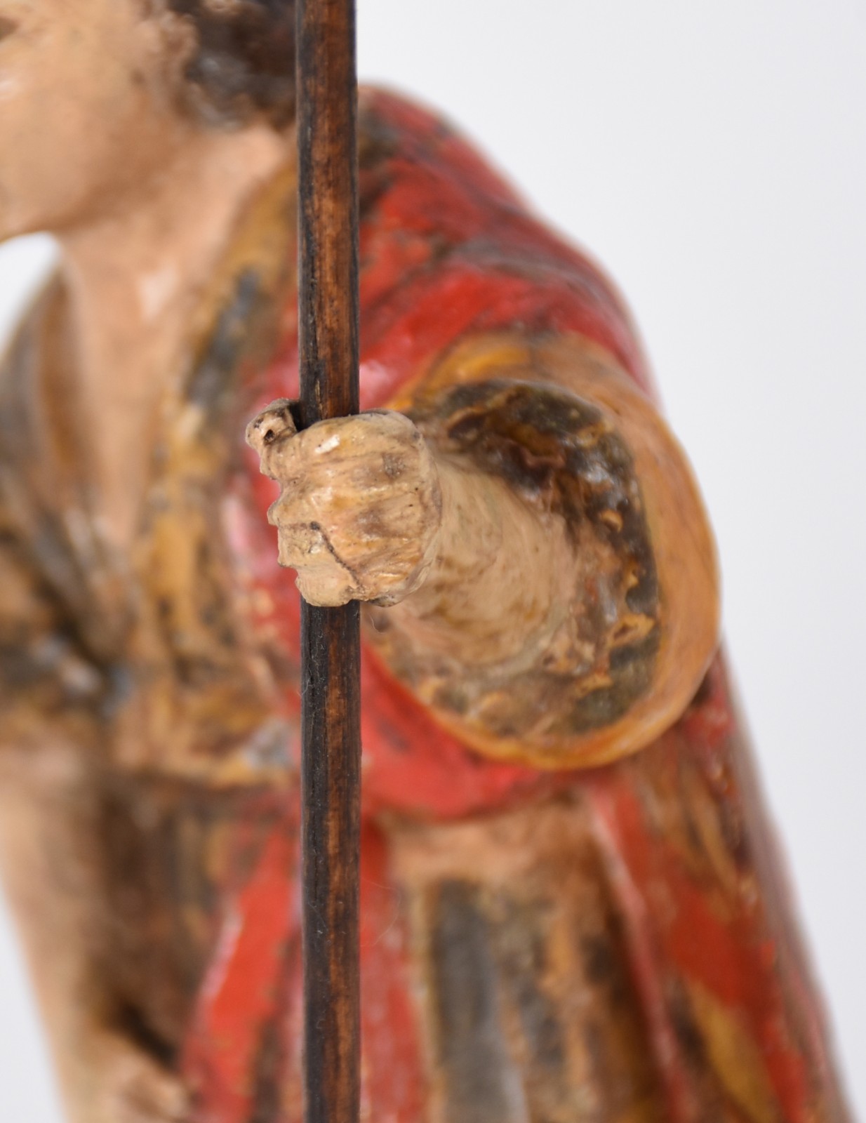 São João Batista - Antiga imagem de madeira policromada, século XVIII. - foto 4 de 6