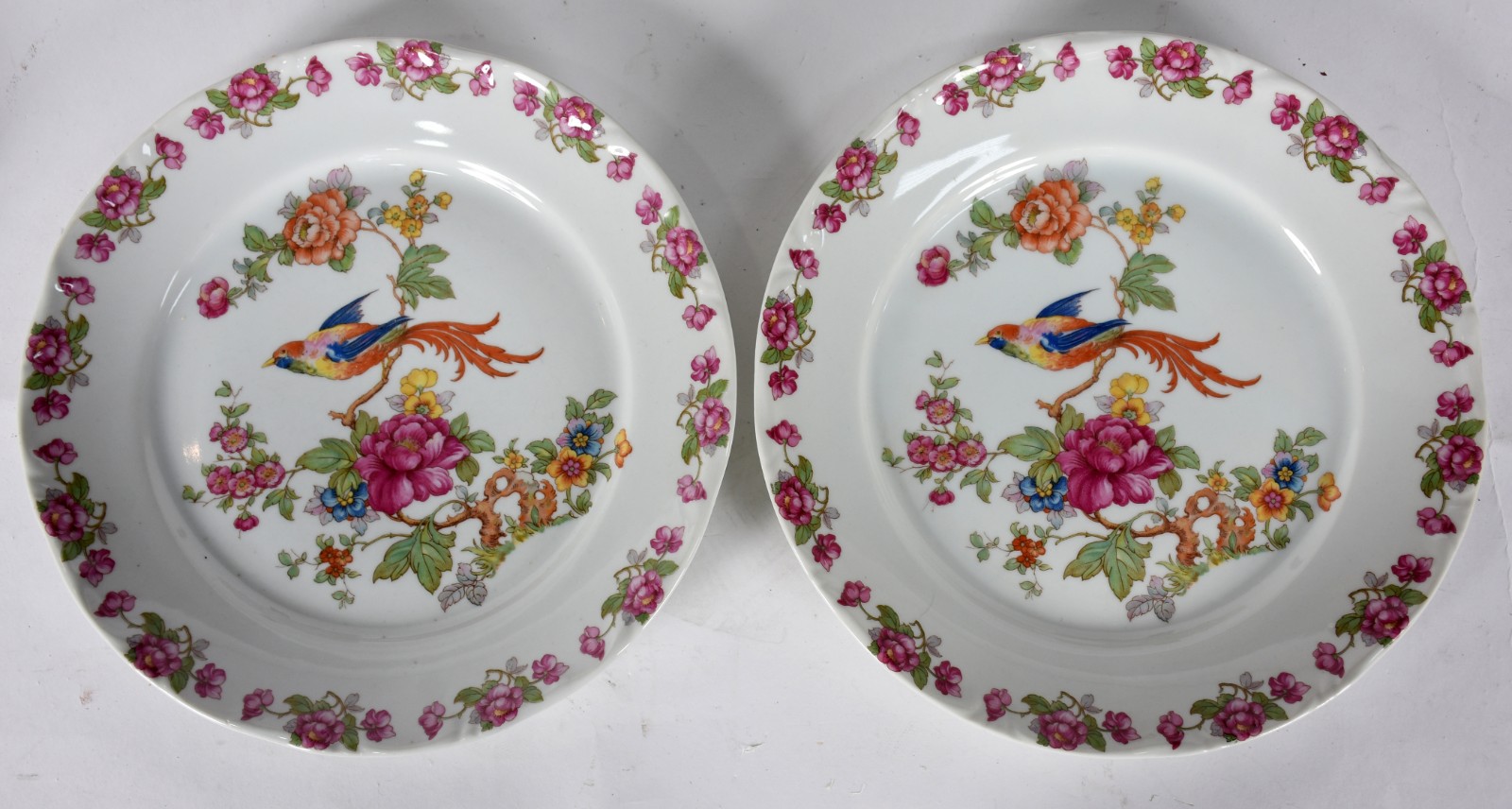 Vinte pratos de porcelana EMANO decoração pássaros e flores em... - foto 2 de 4