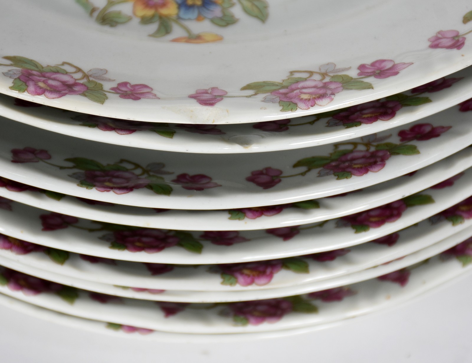 Vinte pratos de porcelana EMANO decoração pássaros e flores em... - foto 3 de 4