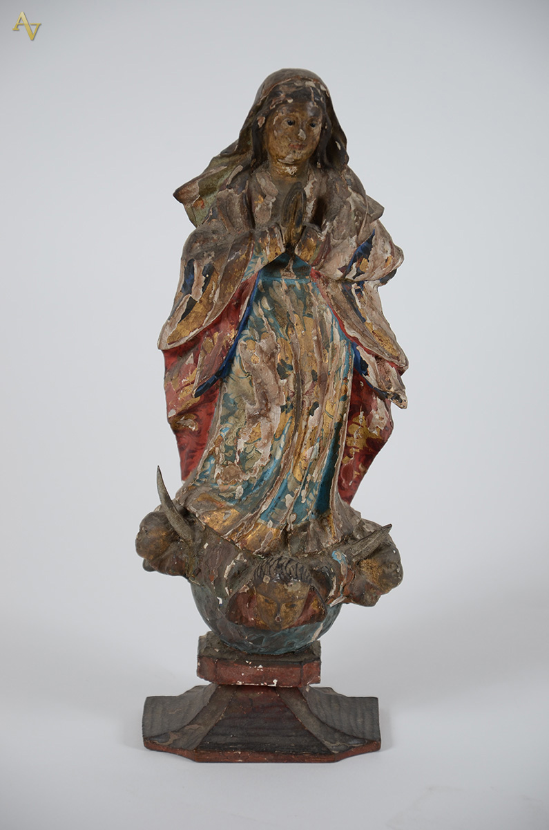 Nossa Senhora da Conceição - Antiga imagem de madeira policromada... - foto 1 de 2