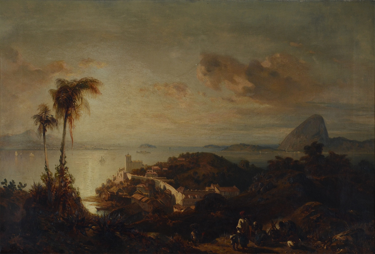 VON ERNST KOERNER - Vista do Pão de Açúcar, datado no verso 1883- ost... - foto 1 de 2