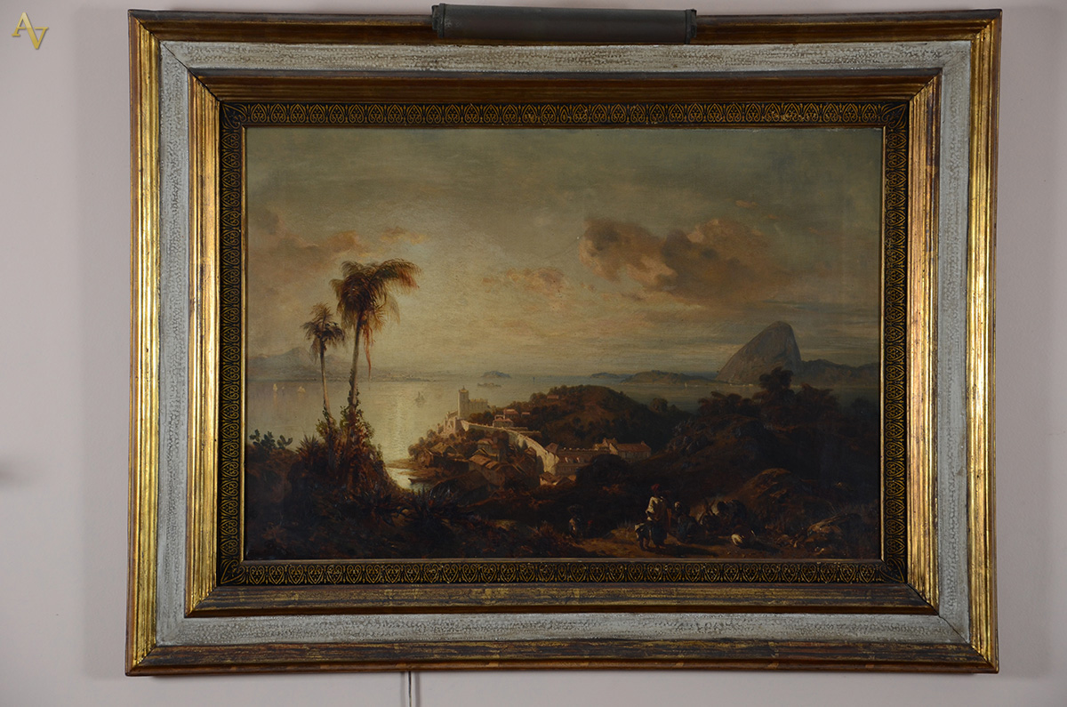 VON ERNST KOERNER - Vista do Pão de Açúcar, datado no verso 1883- ost... - foto 2 de 2