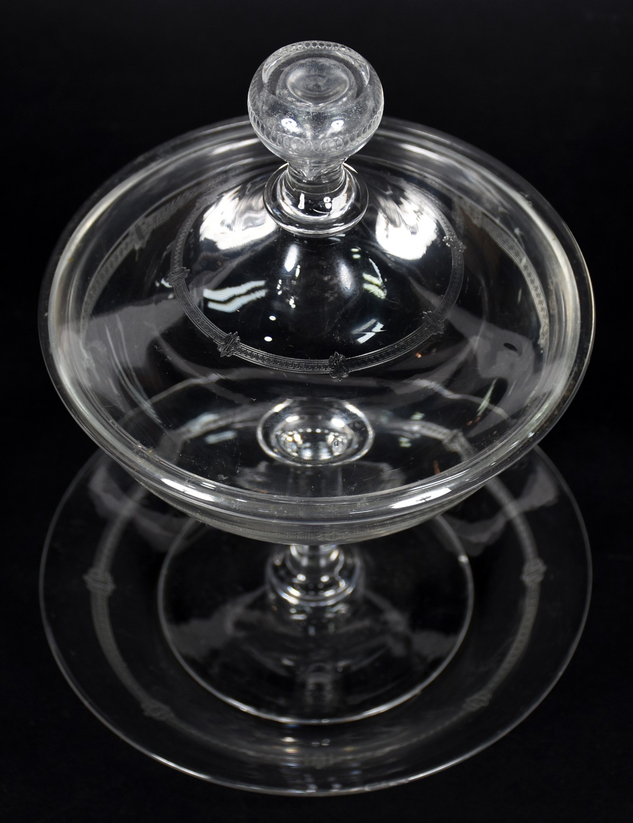 Compoteira de cristal frances Saint Louis com presentoir, guirlandas... - foto 2 de 4