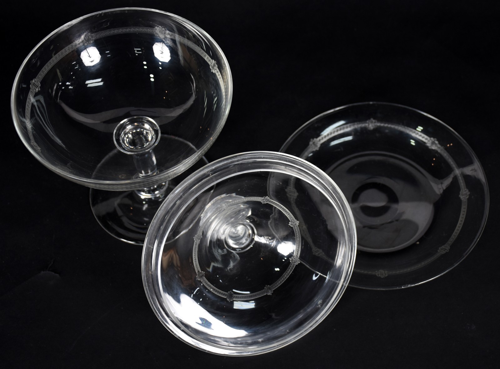 Compoteira de cristal frances Saint Louis com presentoir, guirlandas... - foto 3 de 4