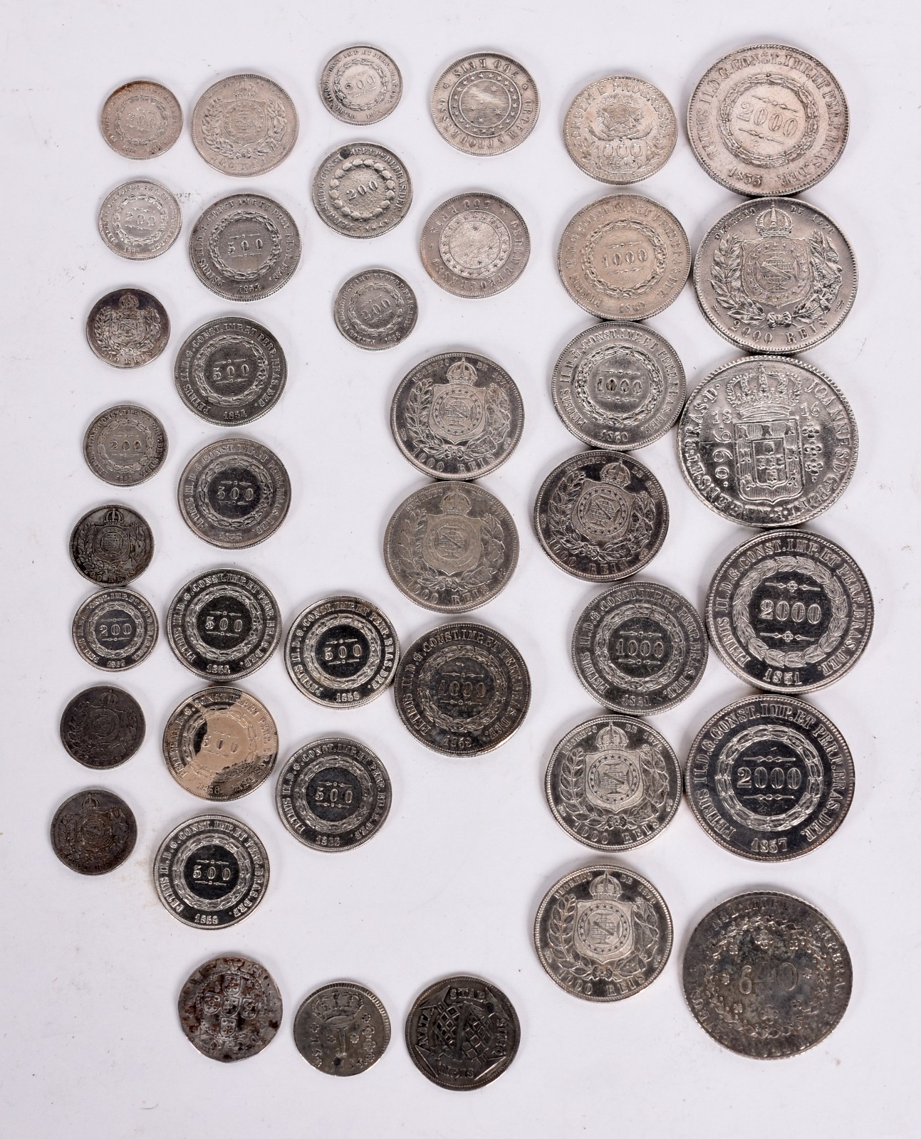 Coleção com 40 moedas de prata. Peso 420 g (Por motivos de segurança... - foto 1 de 6