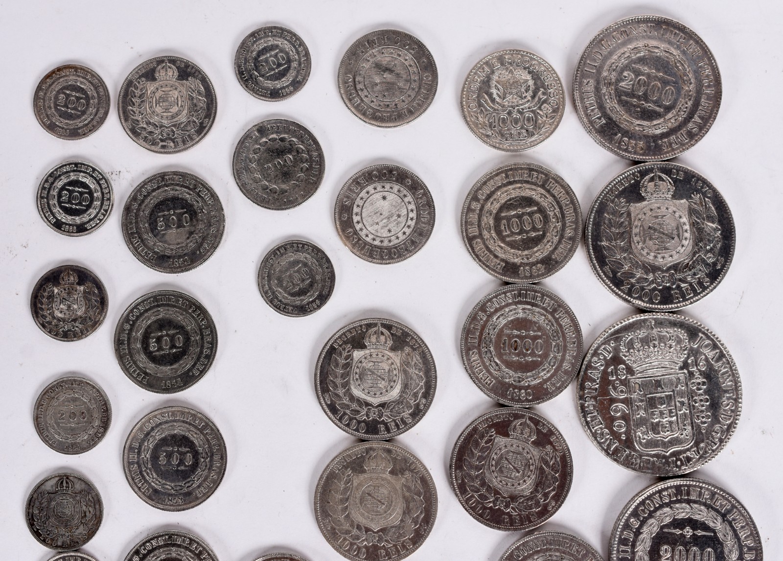 Coleção com 40 moedas de prata. Peso 420 g (Por motivos de segurança... - foto 2 de 6