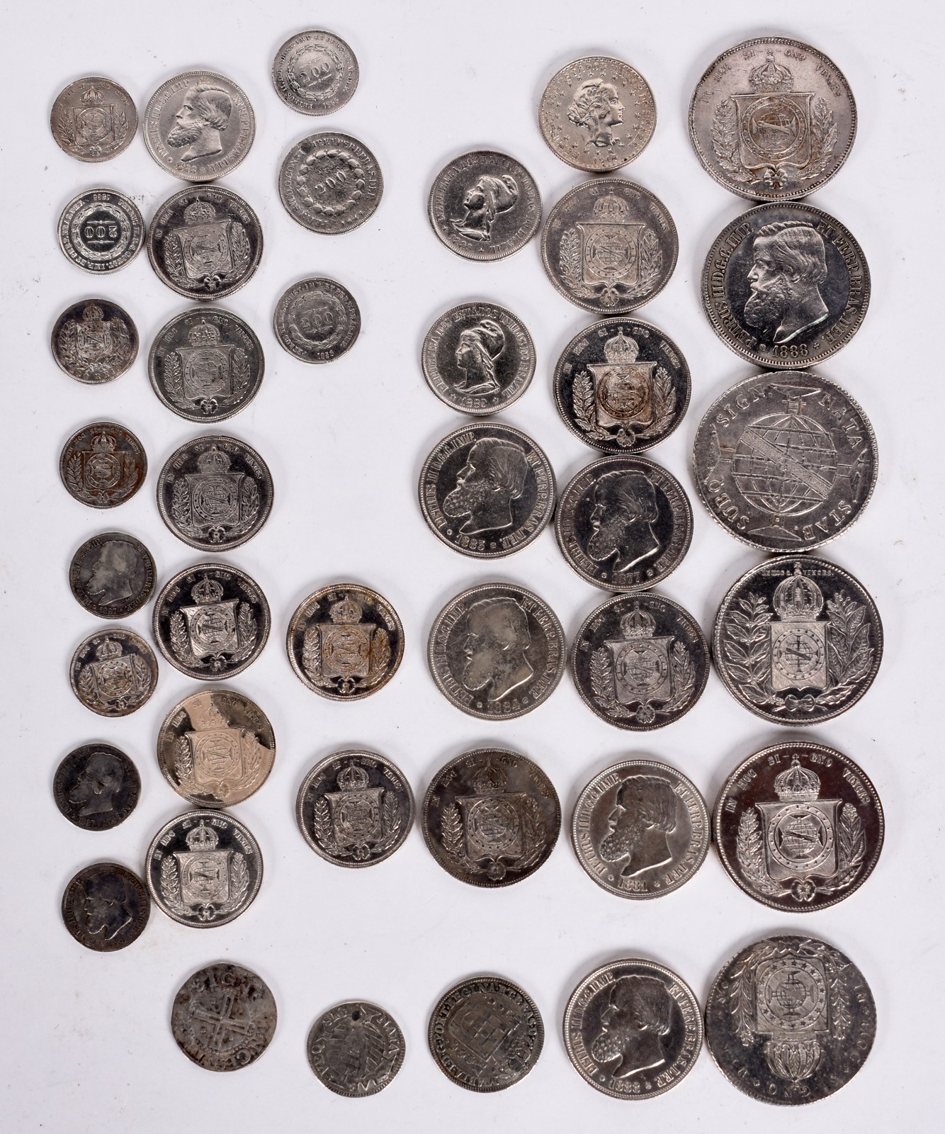 Coleção com 40 moedas de prata. Peso 420 g (Por motivos de segurança... - foto 4 de 6