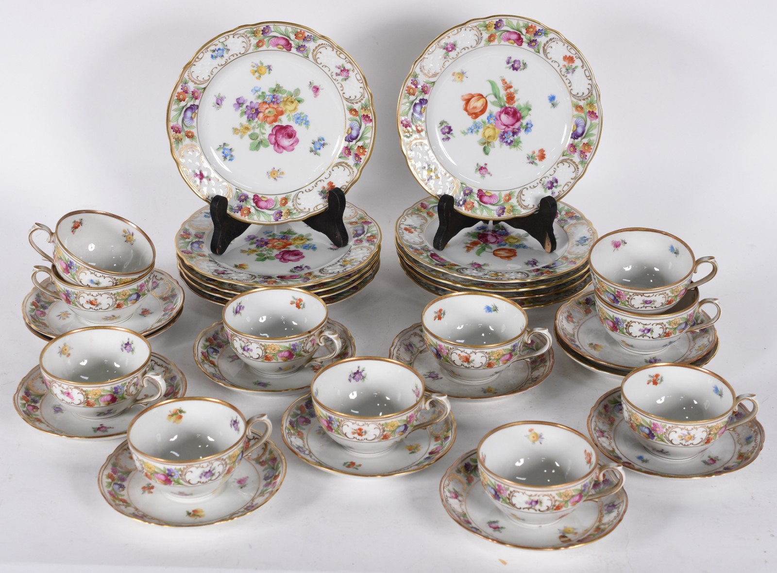 Serviço para chá de porcelana da Bavaria Schumann Arzberg, ricamente... - foto 1 de 4
