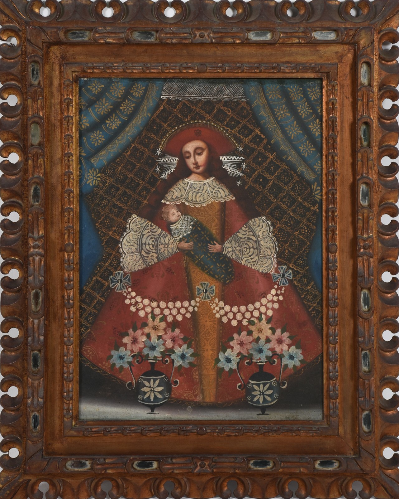 Escola Cusquenha (1538), Nossa Senhora com menino - foto 2 de 3