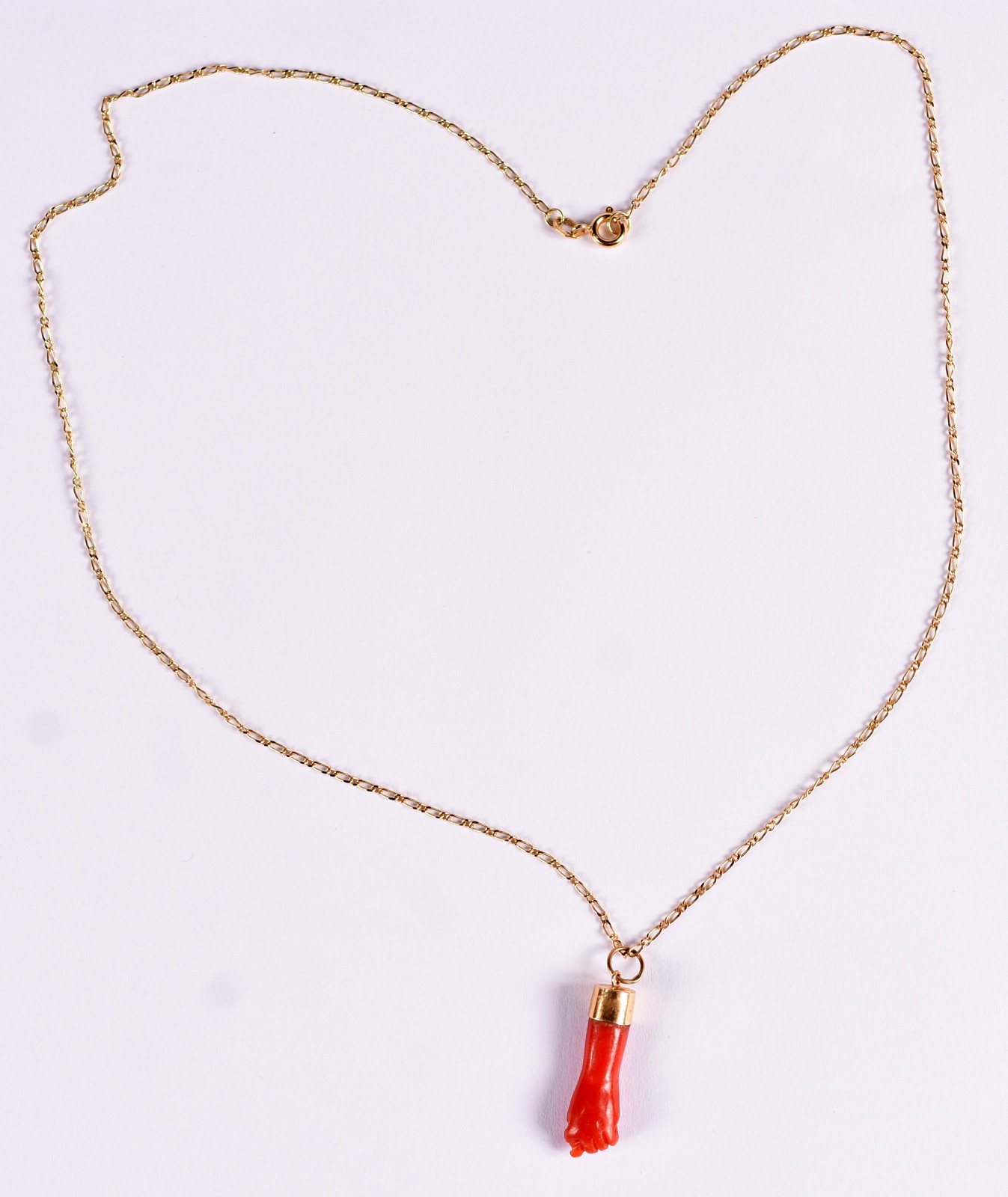 Gargantilha de ouro 18 k com pingente (Por motivos de seguranças as... - foto 2 de 4