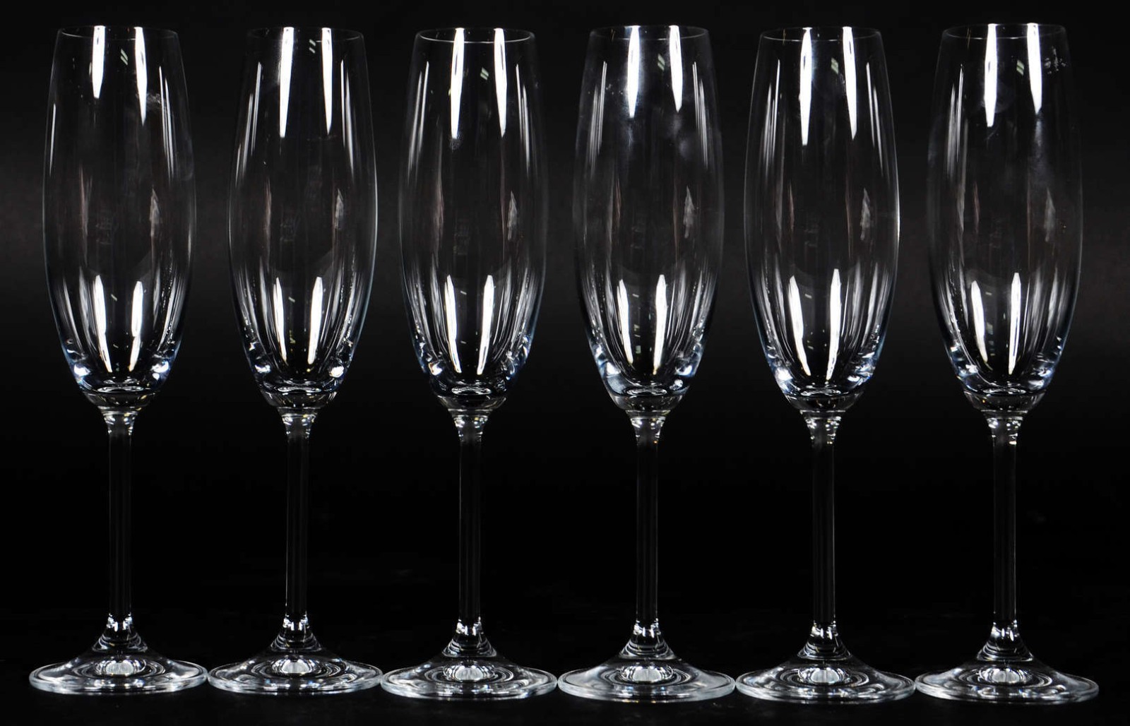 Seis flutes de cristal da Bohemia 200 ml. - foto 2 de 2