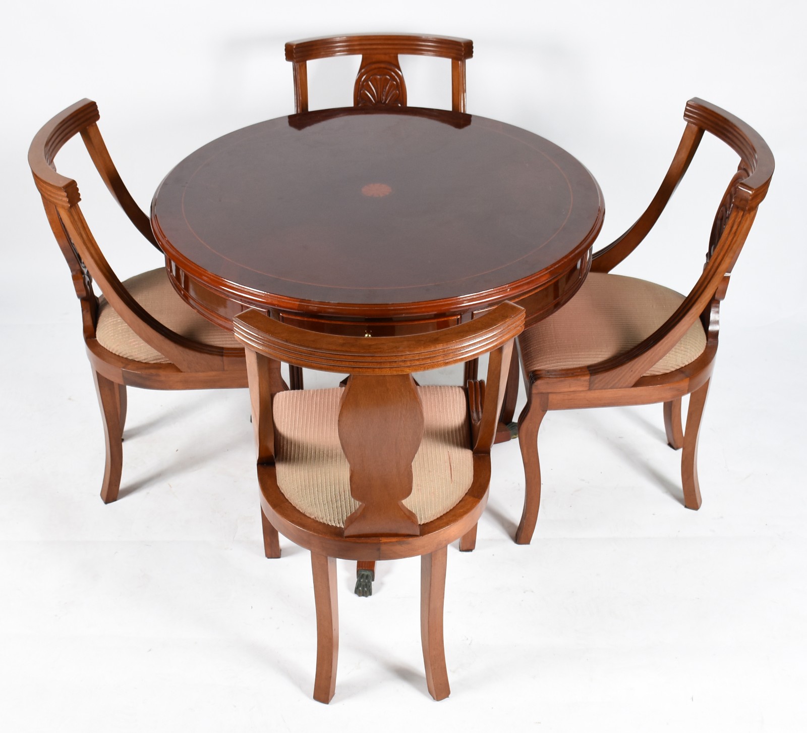 Conjunto de Mesa de madeira nobre feitio redonda com 4 gavetinhas... - foto 1 de 6