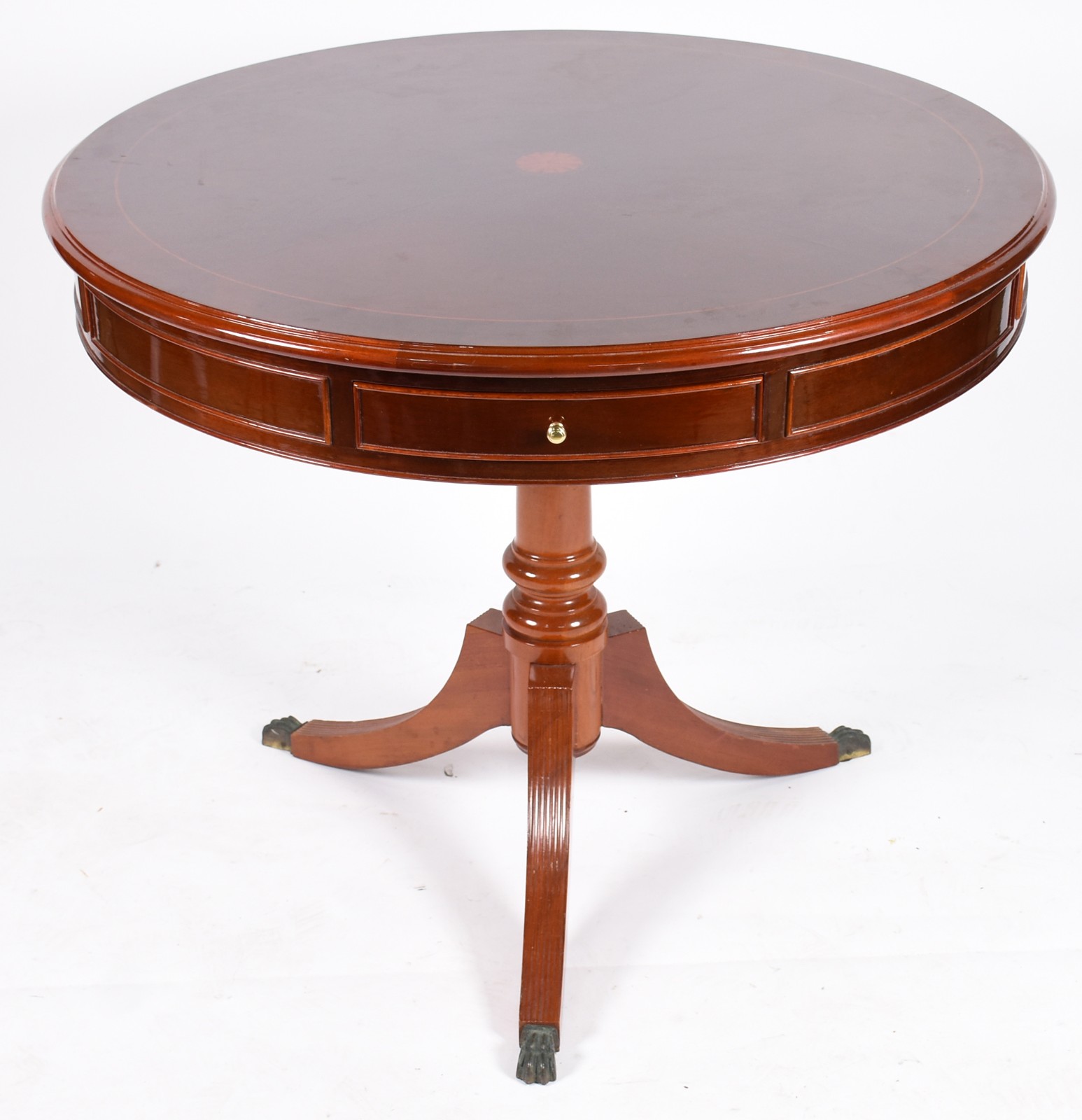 Conjunto de Mesa de madeira nobre feitio redonda com 4 gavetinhas... - foto 2 de 6