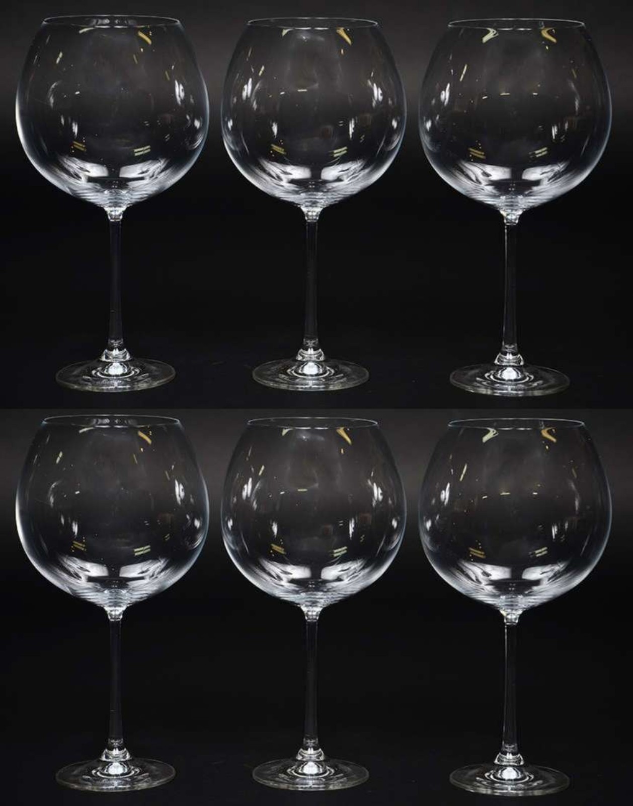 Seis cálices de cristal da Bohemia, 960 ml. - foto 2 de 2