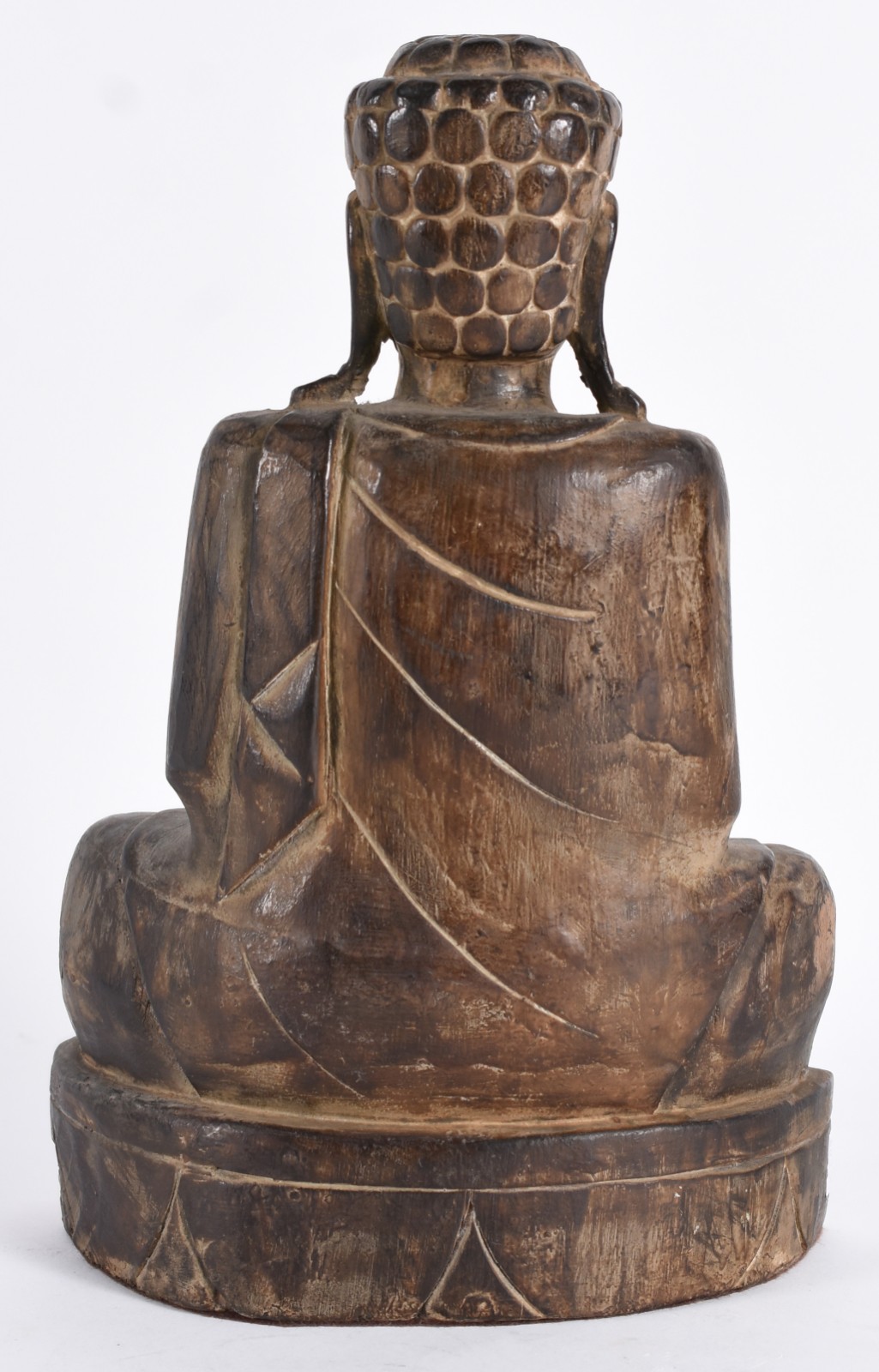 Estatueta de madeira entalhada representando "Buda". - foto 4 de 5
