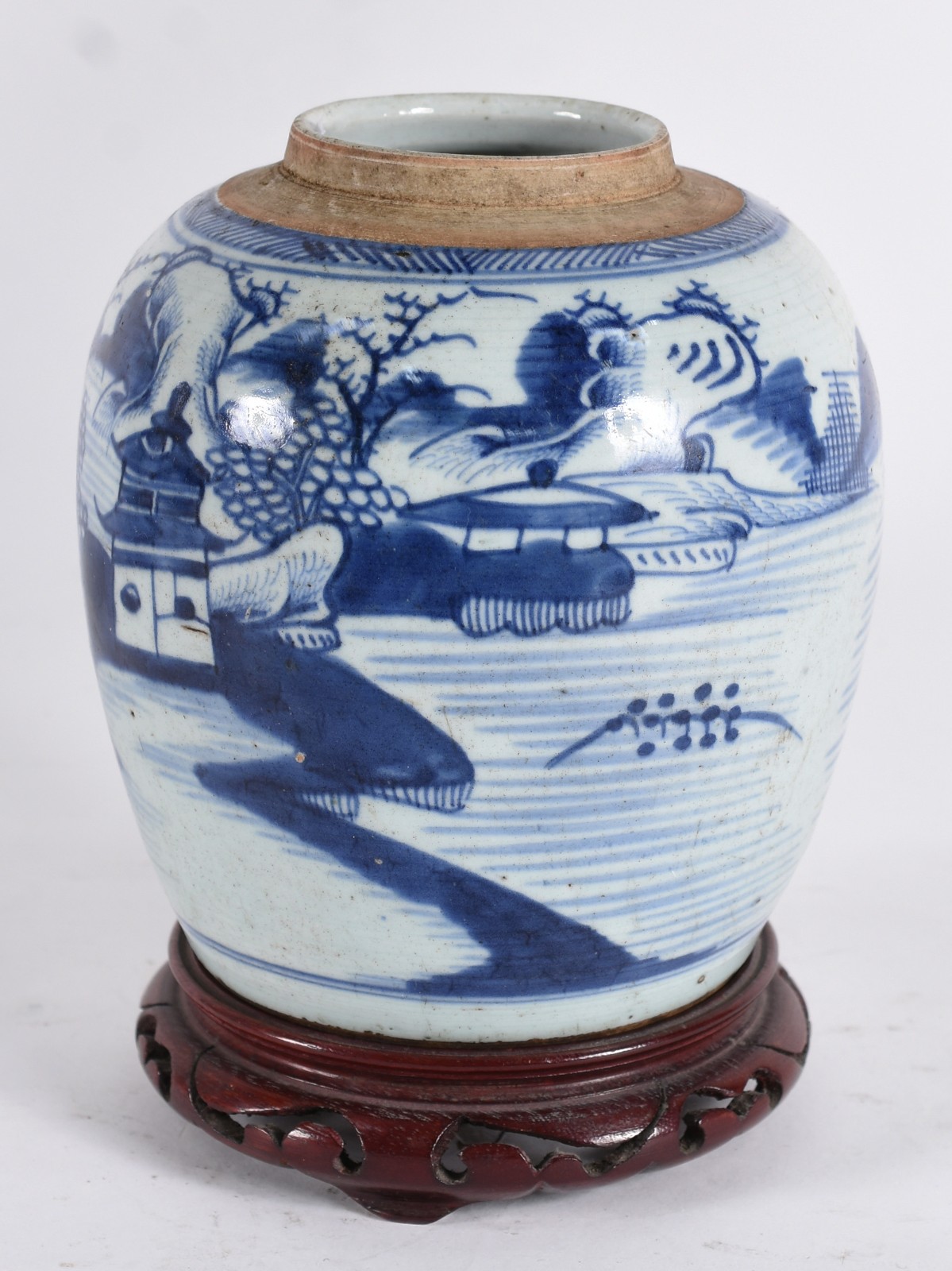Dois vasos de porcelana chinesa, sendo o maior com gueixas e flores... - foto 7 de 7