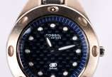 Relógio FOSSIL femino, pulseira em aço, fundo a... - Relógio FOSSIL femino, pulseira em aço, fundo azul escuro (Por motivos de seguranças as peças não encontram-se na loja).
