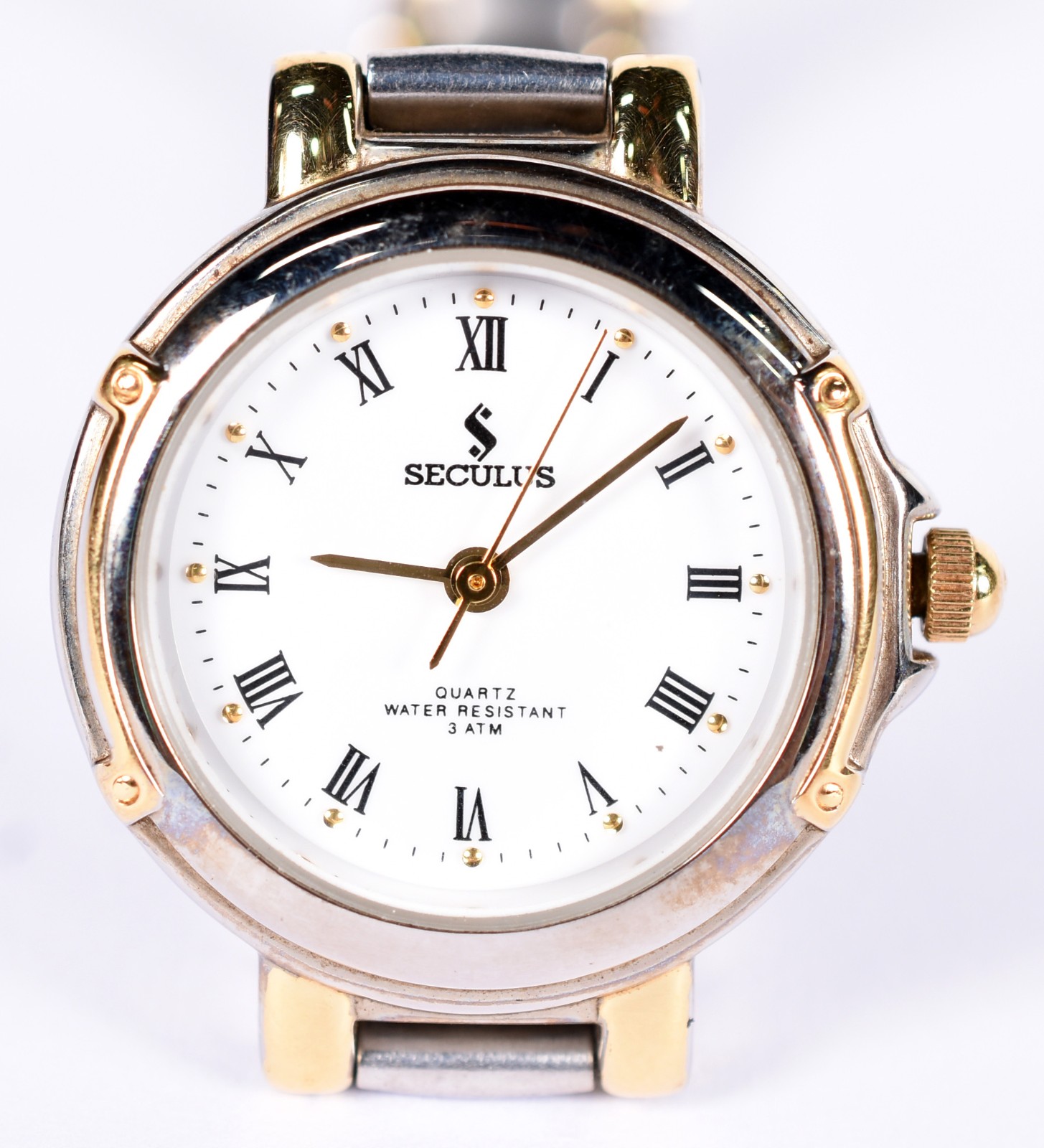 Relógio SECULUS feminino, pulseira em aço fosco e dourados e... - foto 1 de 7