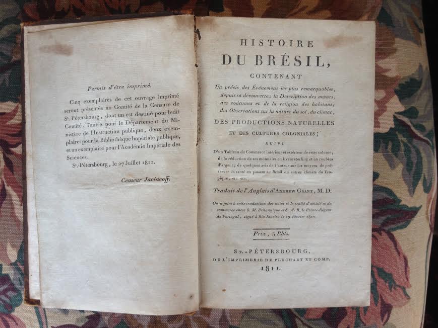 a)Livro, Grant, Histoire du Bresil Contenant..., 1811. Traduit de...