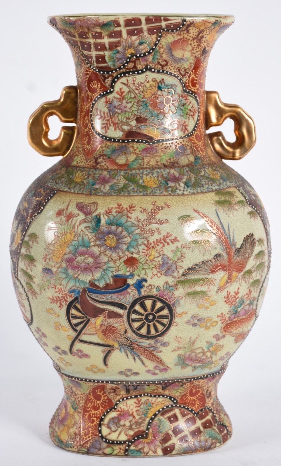 Vaso de porcelana oriental ao gosto Satzuma. - foto 1 de 6