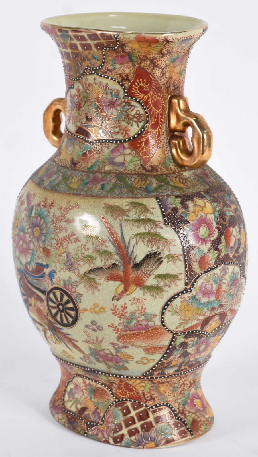 Vaso de porcelana oriental ao gosto Satzuma. - foto 2 de 6