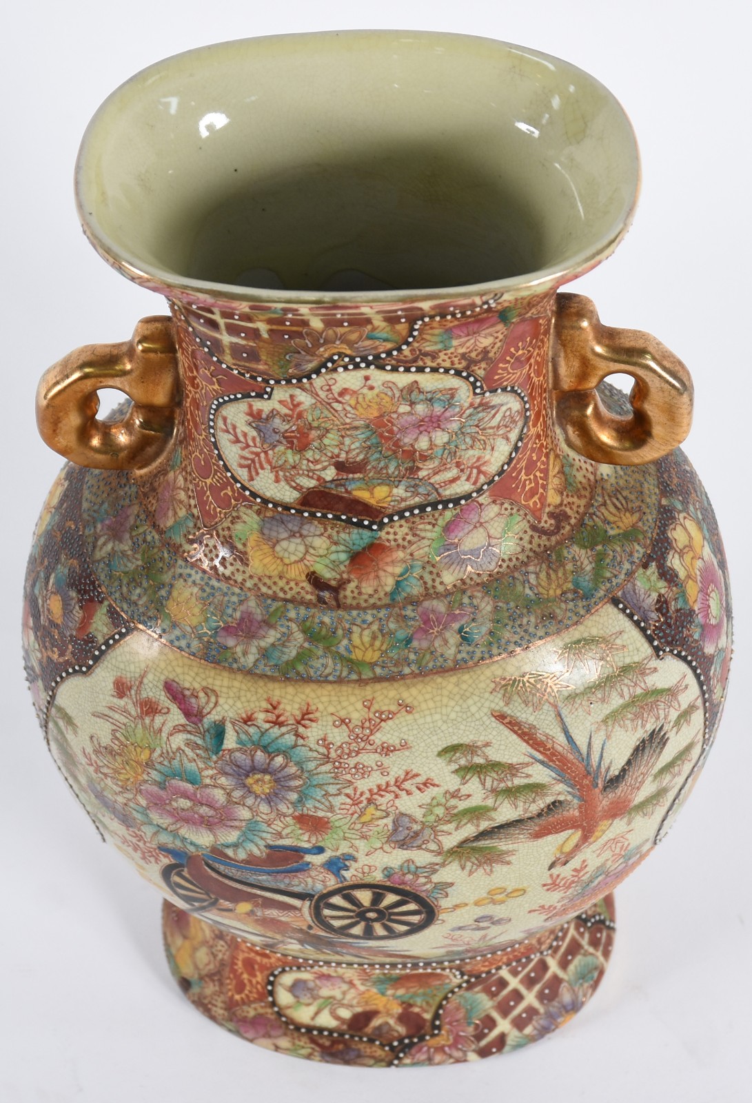 Vaso de porcelana oriental ao gosto Satzuma. - foto 4 de 6