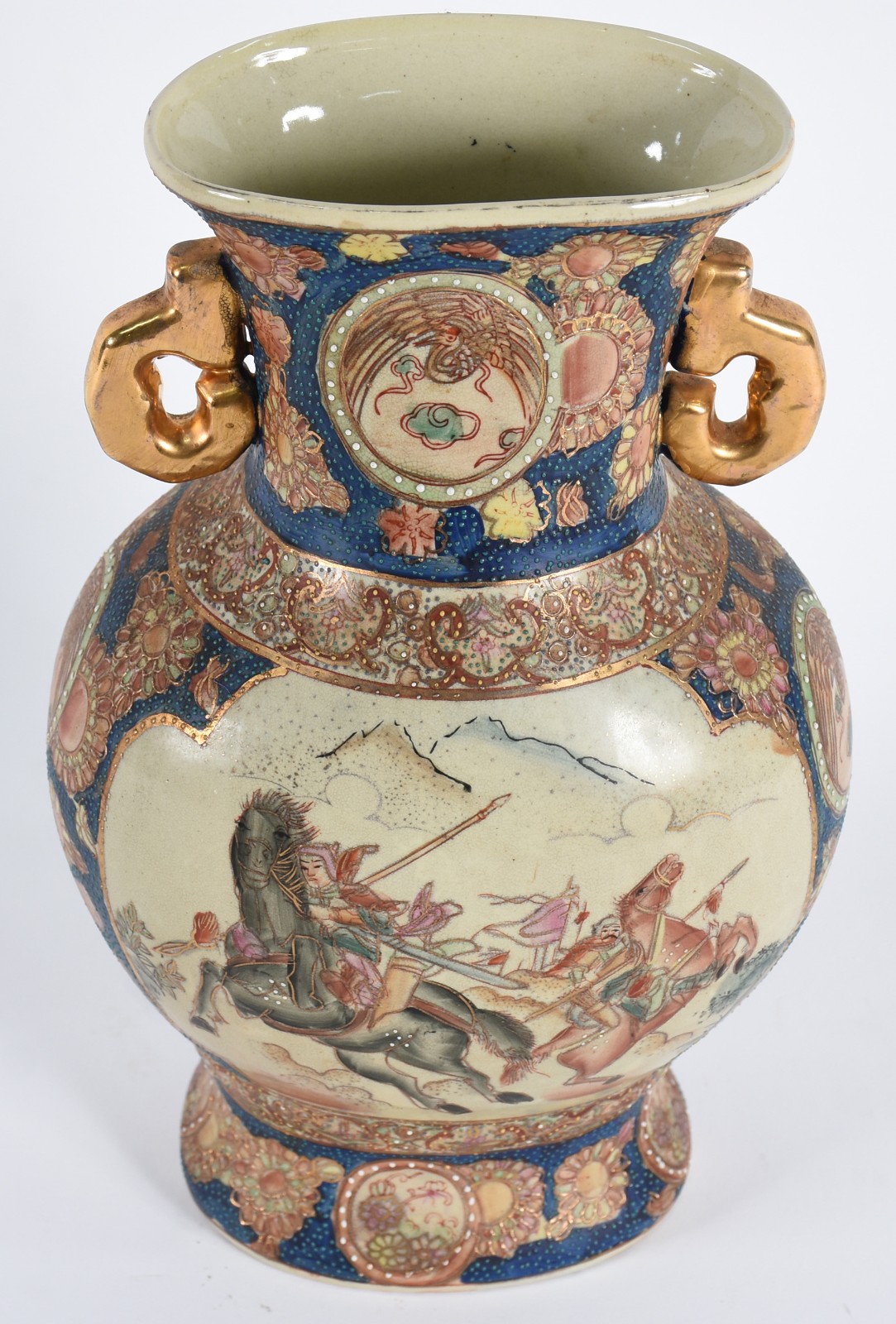 Vaso de porcelana oriental ao gosto Satzuma. - foto 3 de 6