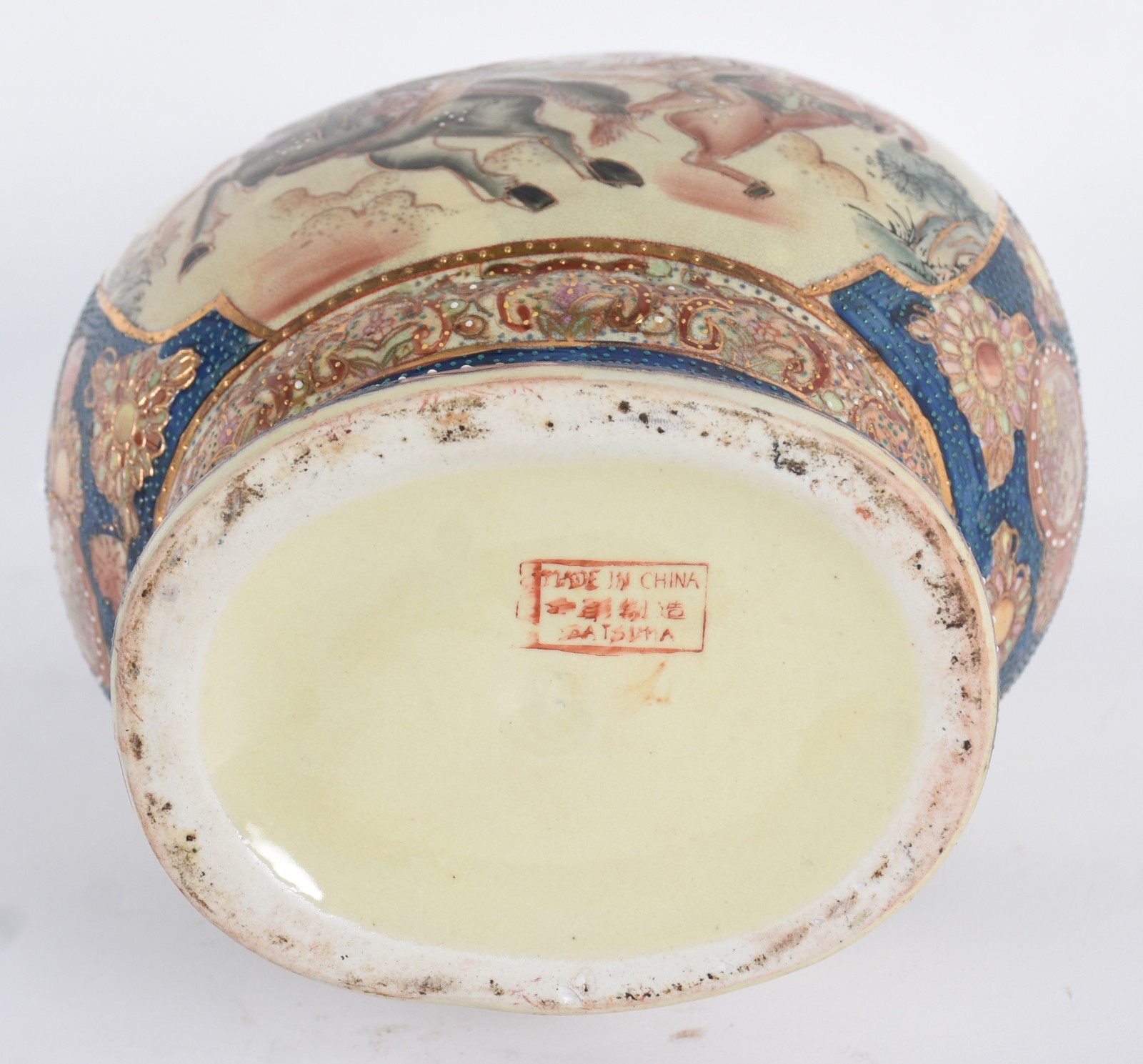Vaso de porcelana oriental ao gosto Satzuma. - foto 5 de 6