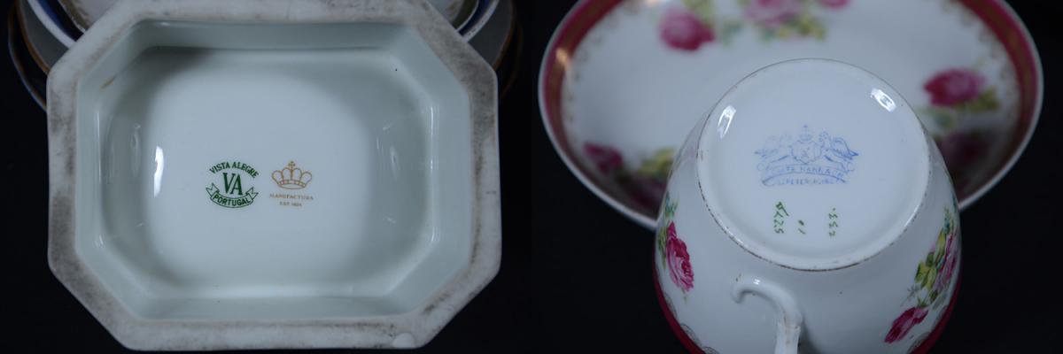 Diversas pecas de porcelana européia policromada, sendo 6 xicaras... - foto 3 de 3
