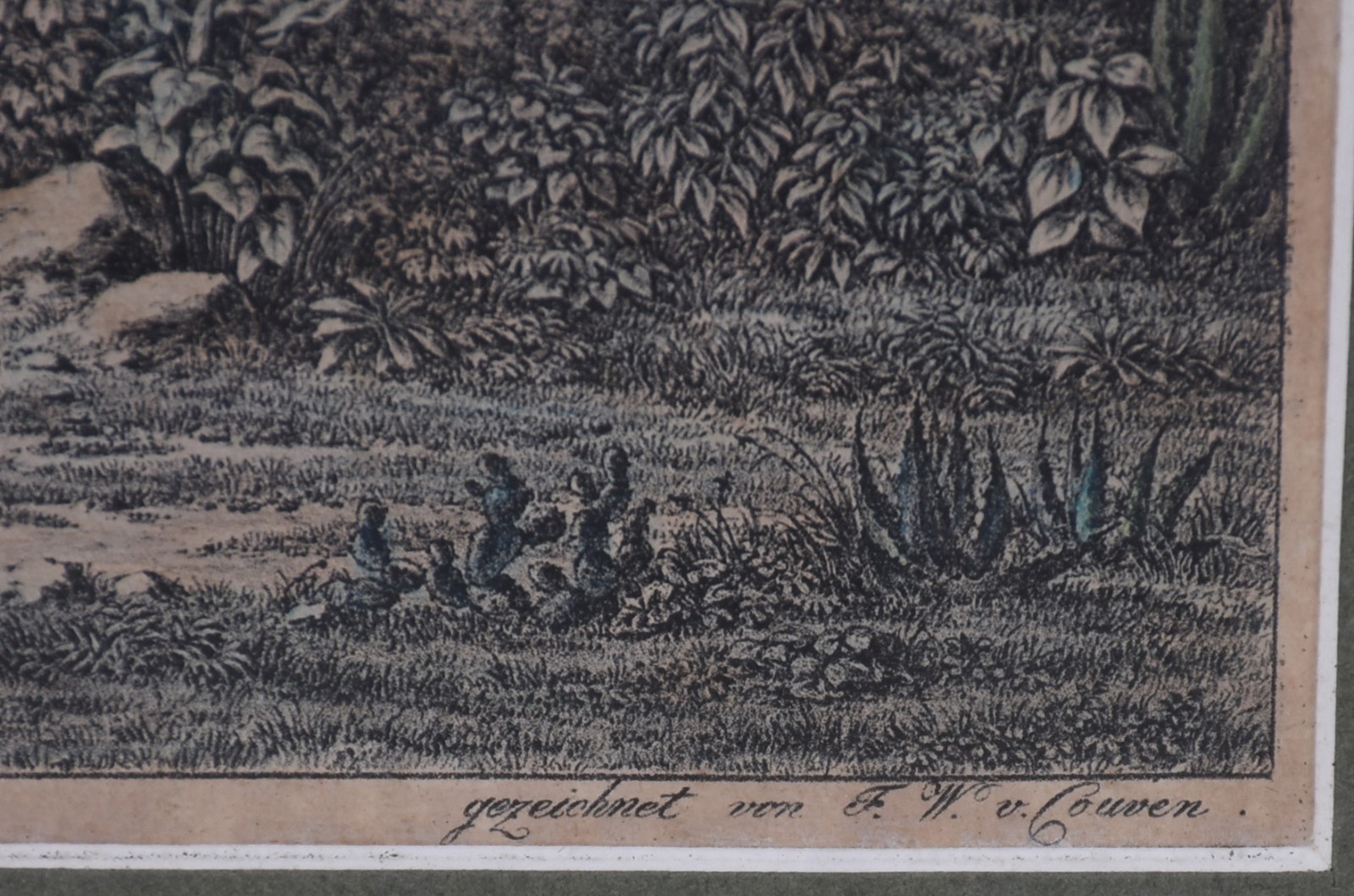 Gravura antiga representando paisagem do Rio de Janeiro. (Medida... - foto 4 de 7