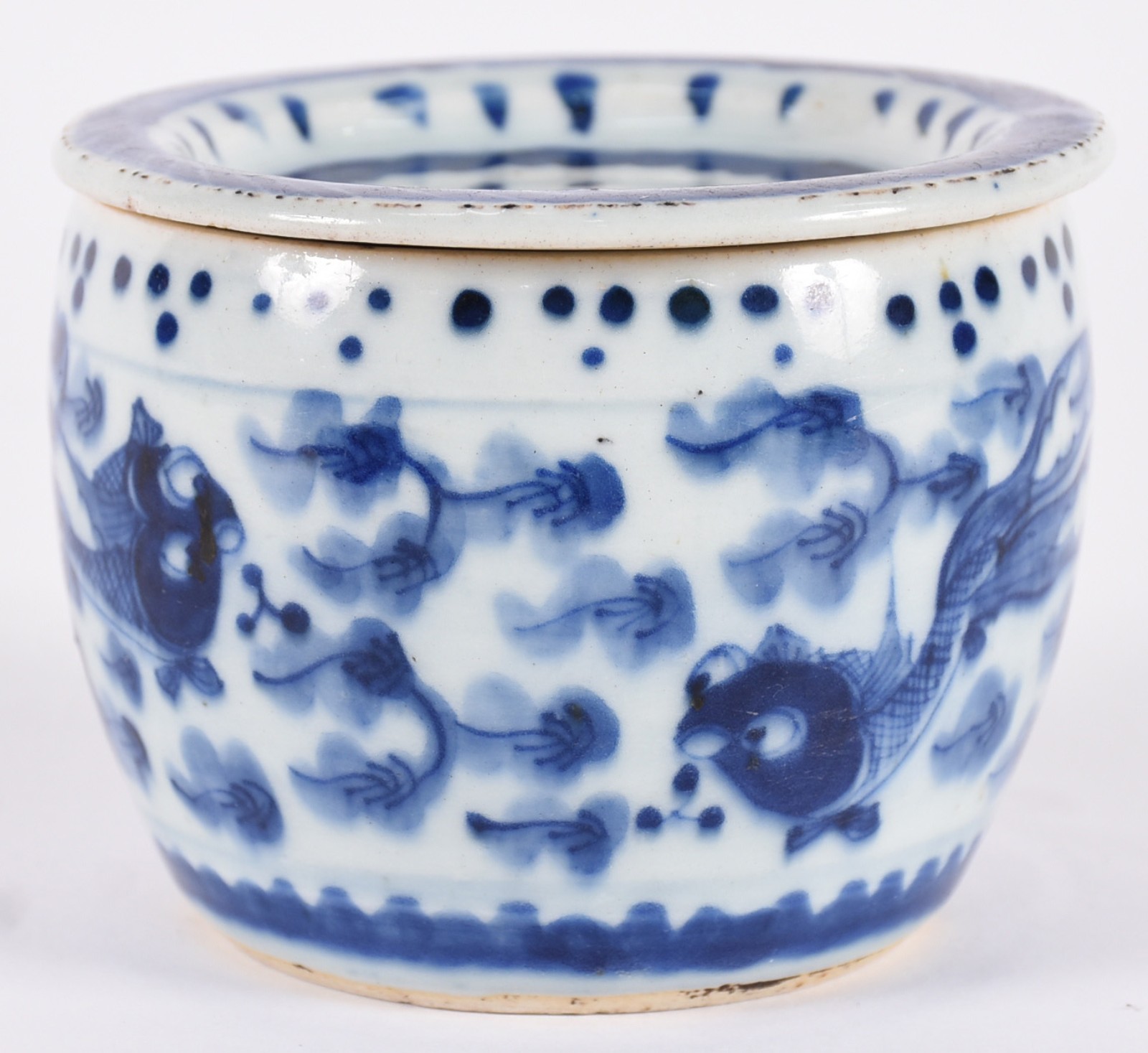 Caixa de grilos em porcelana oriental azul e branco. Circa 1800 (Fio... - foto 2 de 4