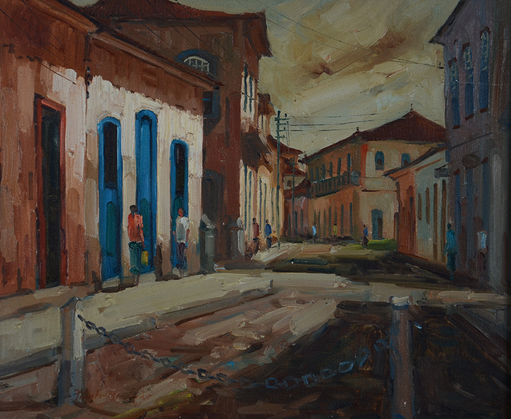 PAULO MARINHO - Parati - ost - 46 x 38 (moldura no estado) - foto 1 de 2