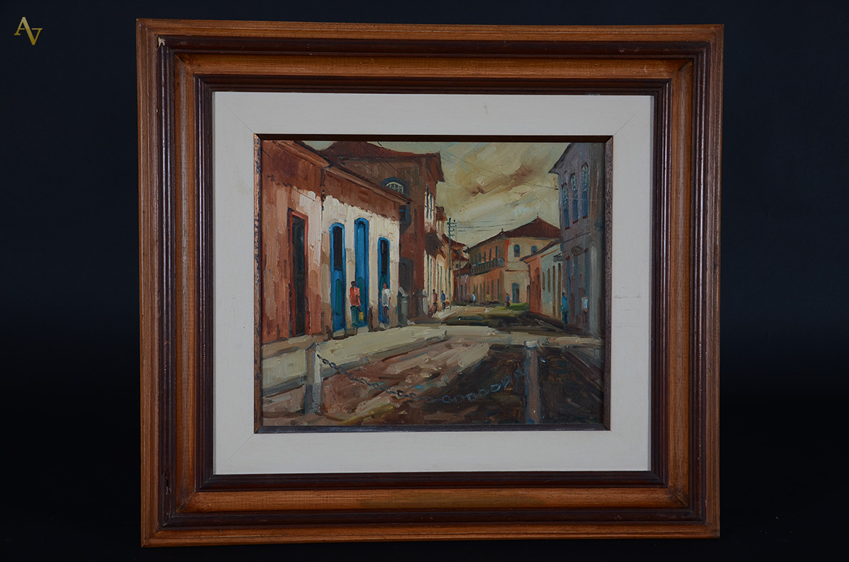 PAULO MARINHO - Parati - ost - 46 x 38 (moldura no estado) - foto 2 de 2