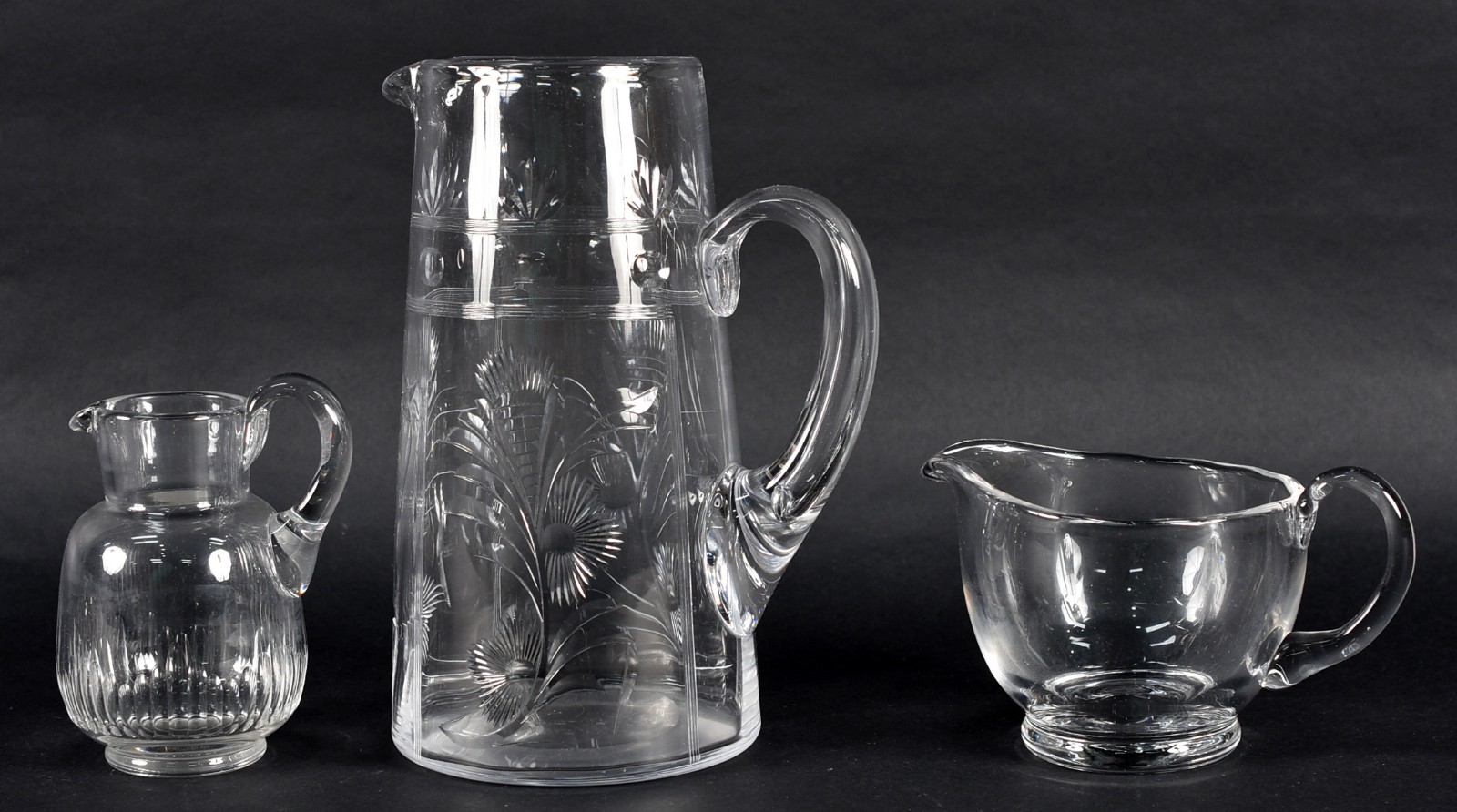 Tres jarras para água de cristal europeu em diversos modelos. - foto 1 de 3