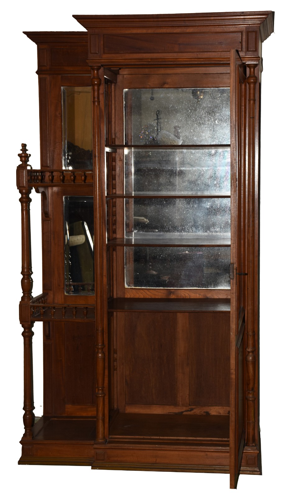 Vitrine de madeira nobre, porta com vidro jateado, quinas frontais... - foto 2 de 7