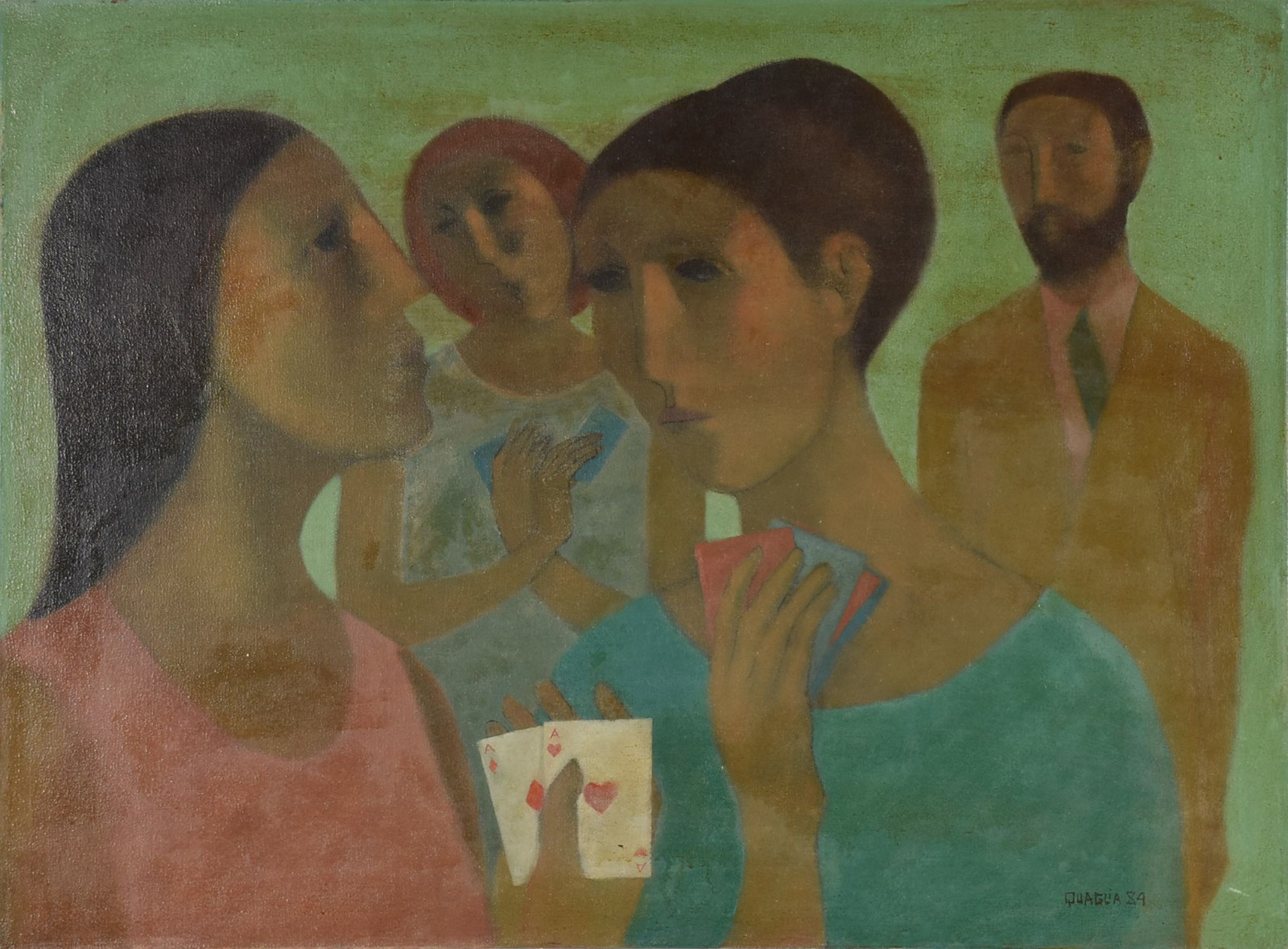 João Quaglia (1928-2014), Figura com Baralho - foto 1 de 3