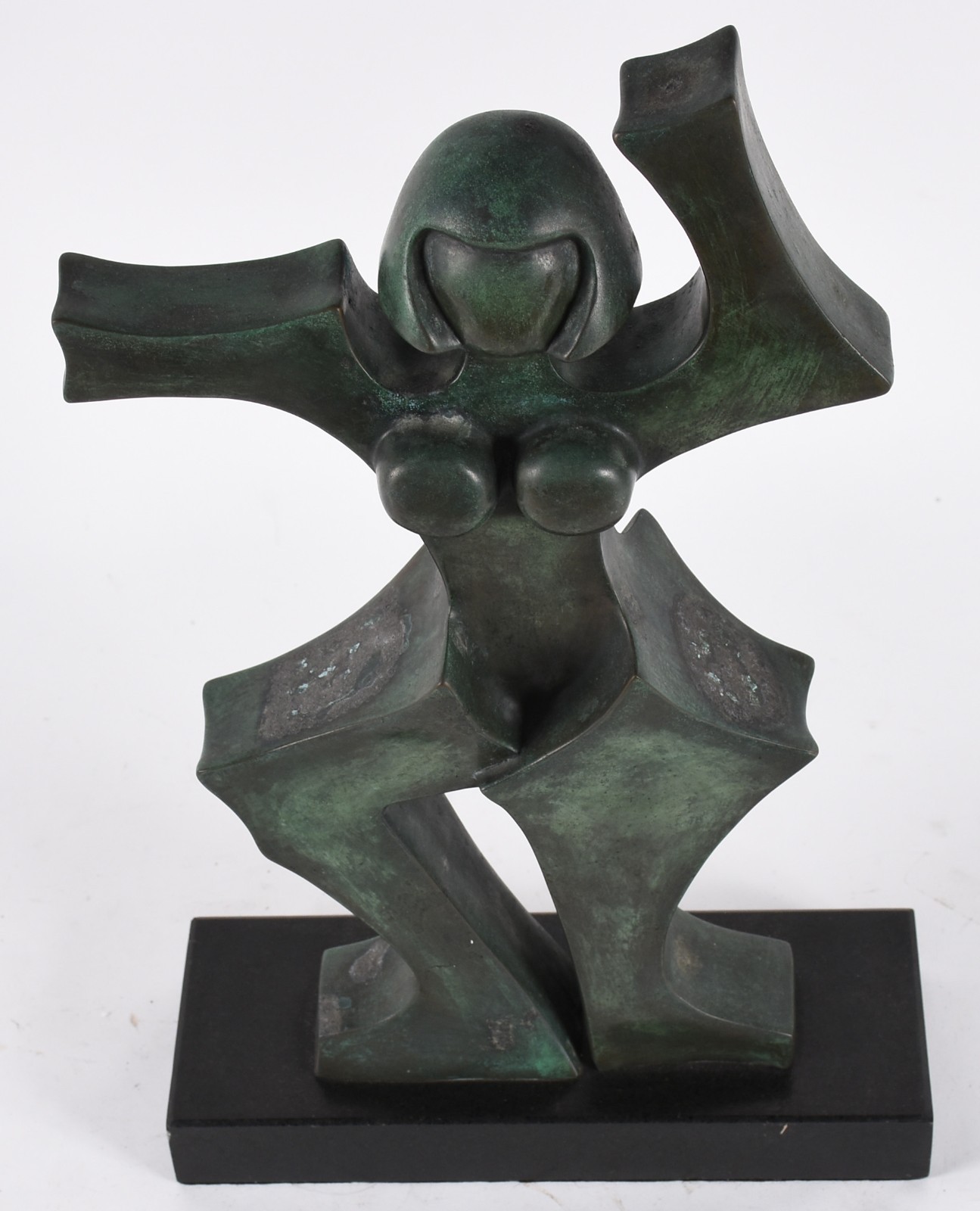 Duas esculturas de bronze representando figura feminina. - foto 4 de 8