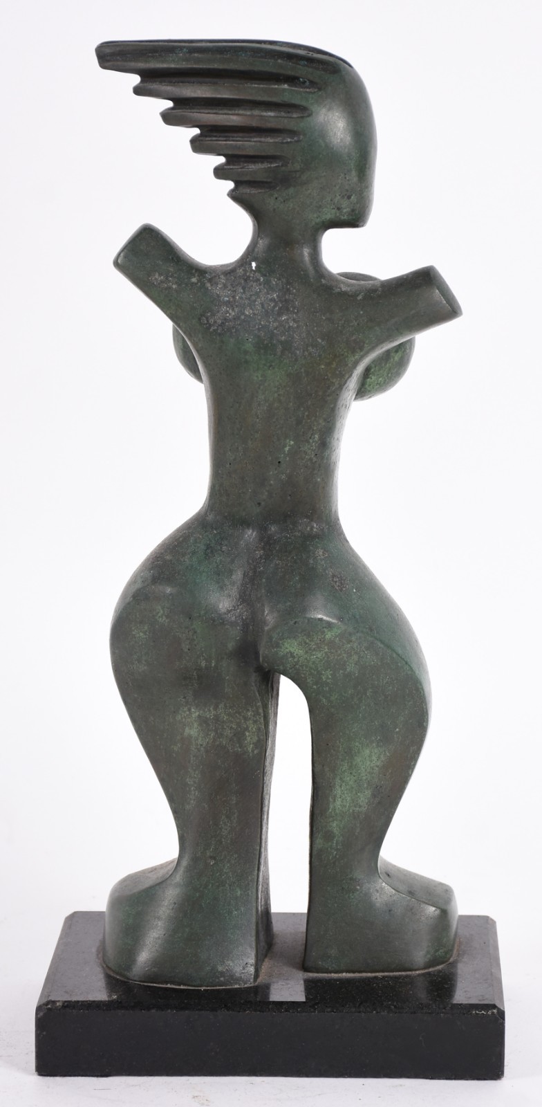 Duas esculturas de bronze representando figura feminina. - foto 8 de 8