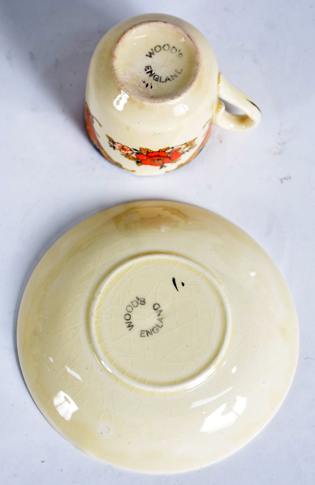 Aparelho de chá e café de porcelana inglesa Wood's England composto... - foto 4 de 6