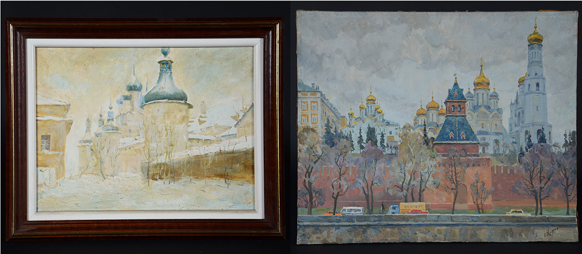 Dois quadros russos - ost med.60 x 50 e, ose med. 30 x 40